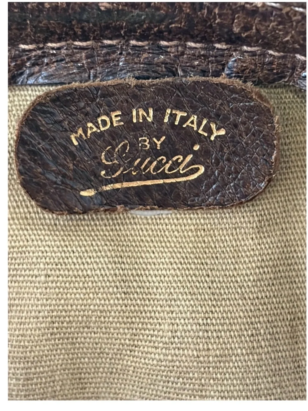 Gucci Beige Monogram Canvas Duffel with Brown Leather Trim
